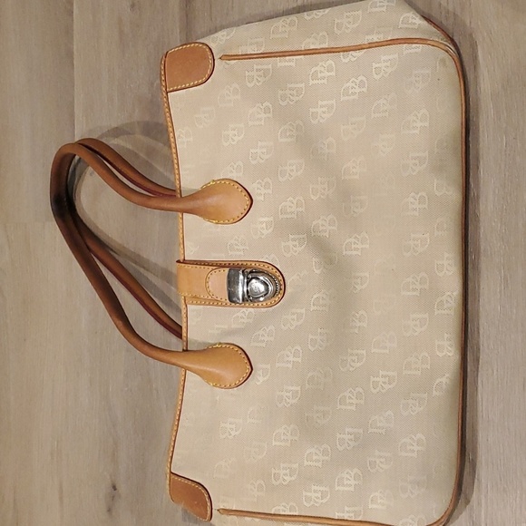 Vintage Dooney & Bourke Canvas Logo Signature Bag - Picture 1 of 11